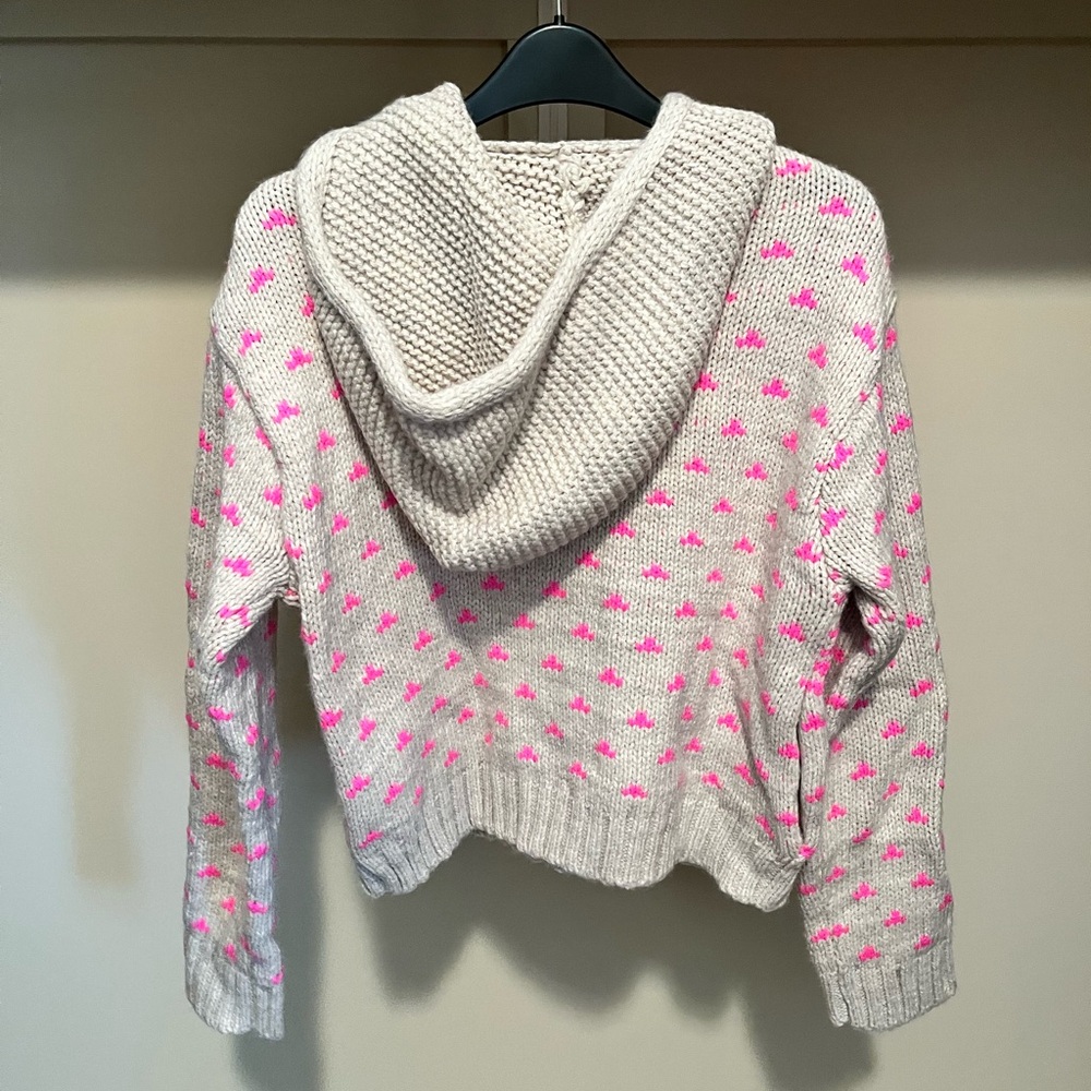 American Eagle Outfitters Cream and Pink Reindeer Cardigan - Picture 2 of 7